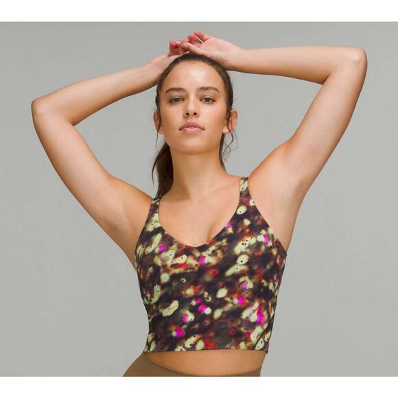 Lululemon Women's Align Crop Tank Top Soft Focus Splatter Multi Stretch Size 2 - Picture 1 of 6
